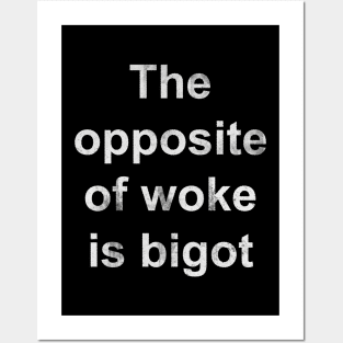 The Opposite of Woke Is Bigot Posters and Art